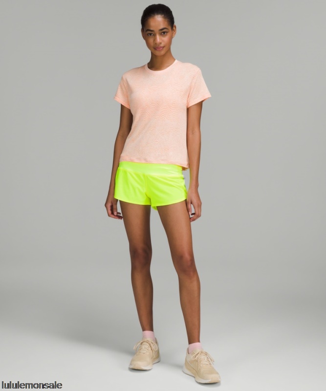Lululemon Damen DELULU351 | Speed Up Low-rise Gefüttert Short 25 Highlight Gelb